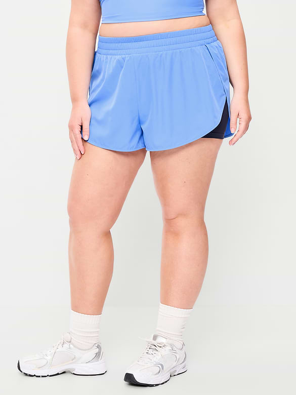 Short de course 2-en-1 StretchTech à taille haute