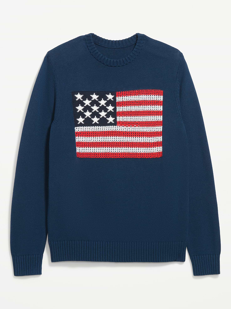 Image number 4 showing, Crew-Neck Flag Sweater