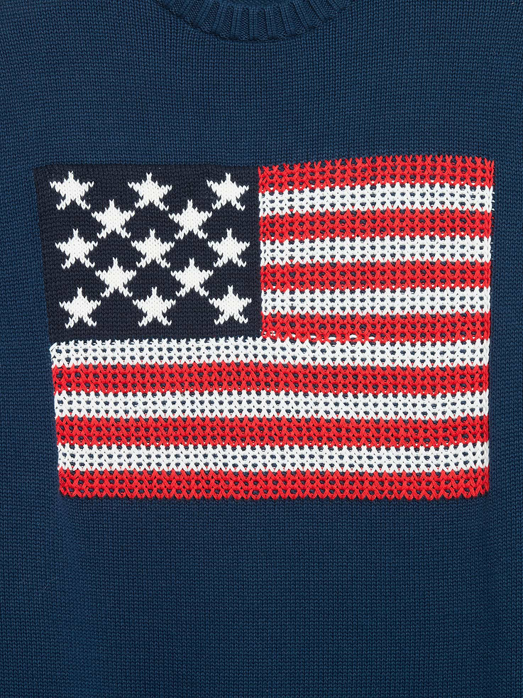 Image number 5 showing, Crew-Neck Flag Sweater