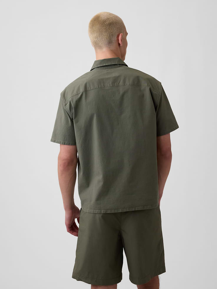 Image number 3 showing, Relaxed Straight-Hem Utility Shirt
