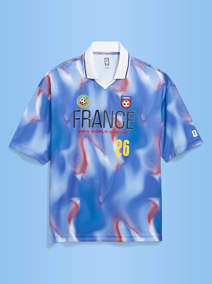 Image 1 of 3, spread v collar, short sleeves, graphic at front, © FIFA, FIFA'S OFFICIAL LICENSED PRODUCT LOGOS, AND ALL BRAND ELEMENTS, DESIGNS AND TRADE NAMES OF FIFA AND FIFAE TOURNAMENTS, EVENTS AND PRODUCTS ARE COPYRIGHTS AND/OR TRADEMARKS OF FIFA., Product #901938