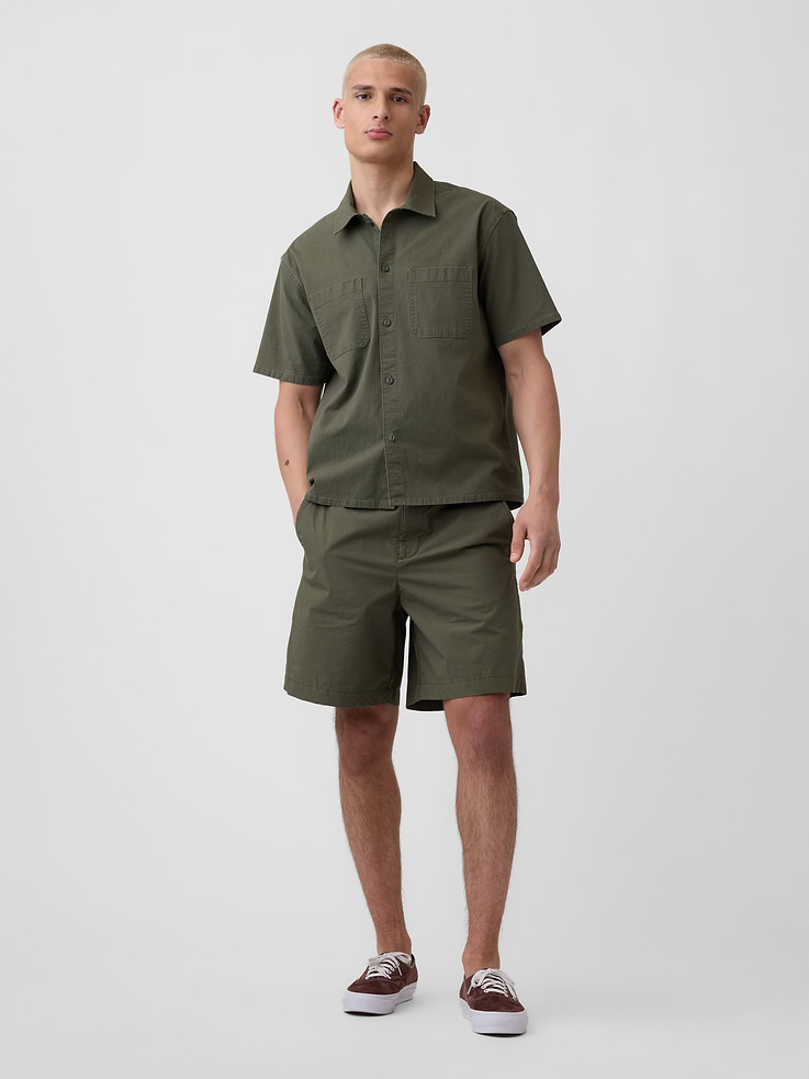 Image number 1 showing, 7" Poplin Relaxed Shorts