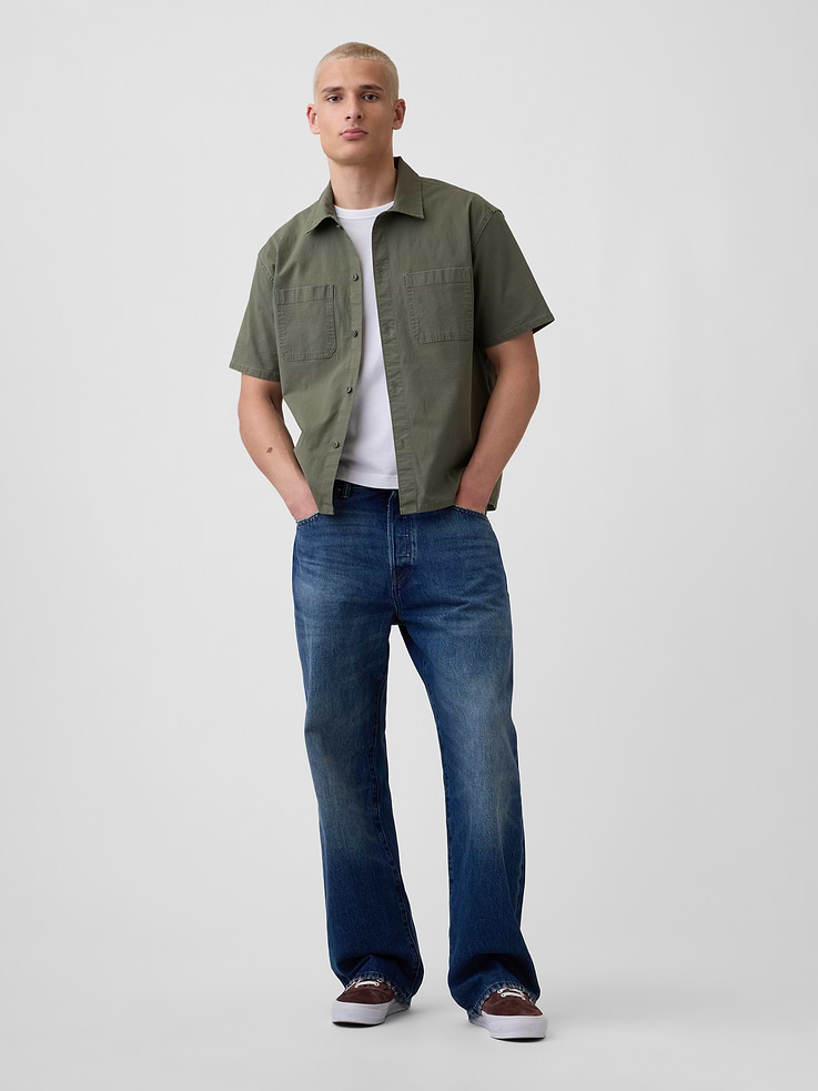 Image number 2 showing, Relaxed Straight-Hem Utility Shirt