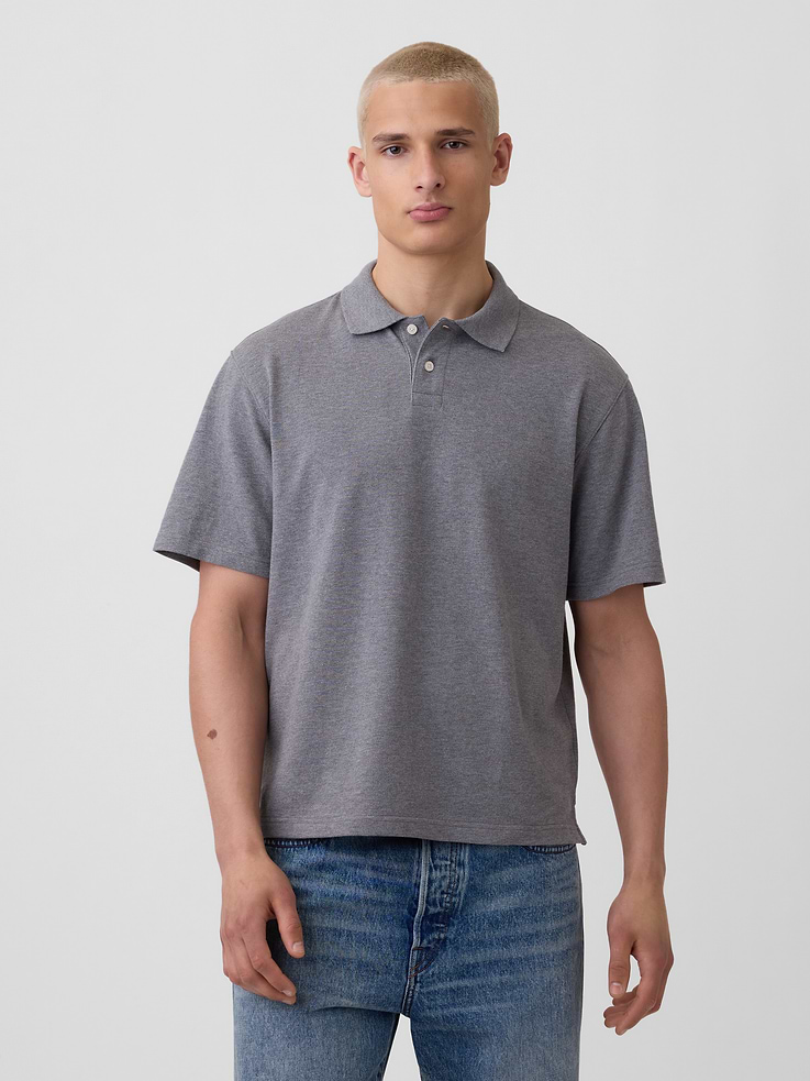 Image number 1 showing, Relaxed Pique Polo