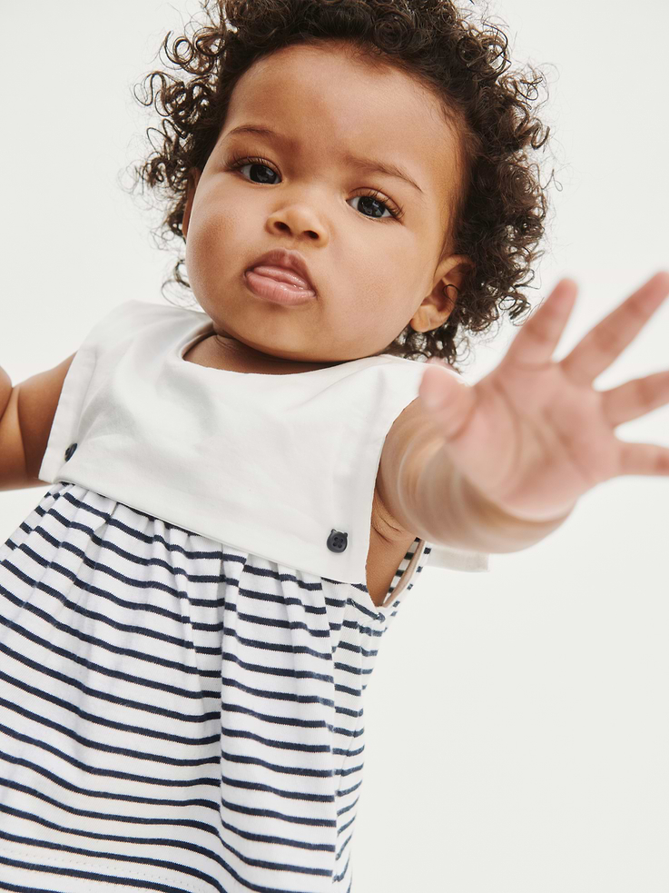 Image 4 of 4, Baby Organic Cotton Sailor Outfit Set