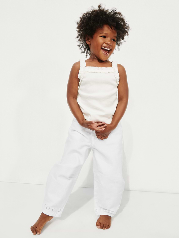 Baby & Toddler Eyelet-Hem Horseshoe Jeans