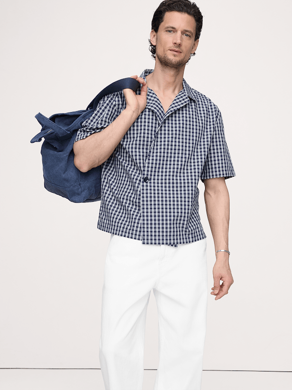 Relaxed-Fit Double-Breasted Resort Shirt