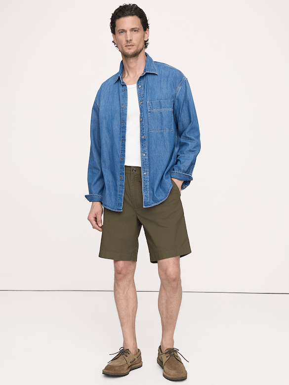 The Weekender 9" Pull-On Short in Cotton