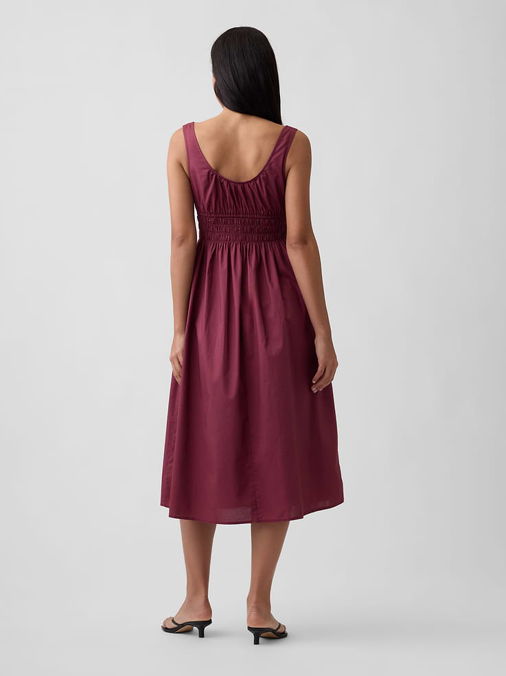 Image number 2 showing, Smocked Tie-Front Midi Dress