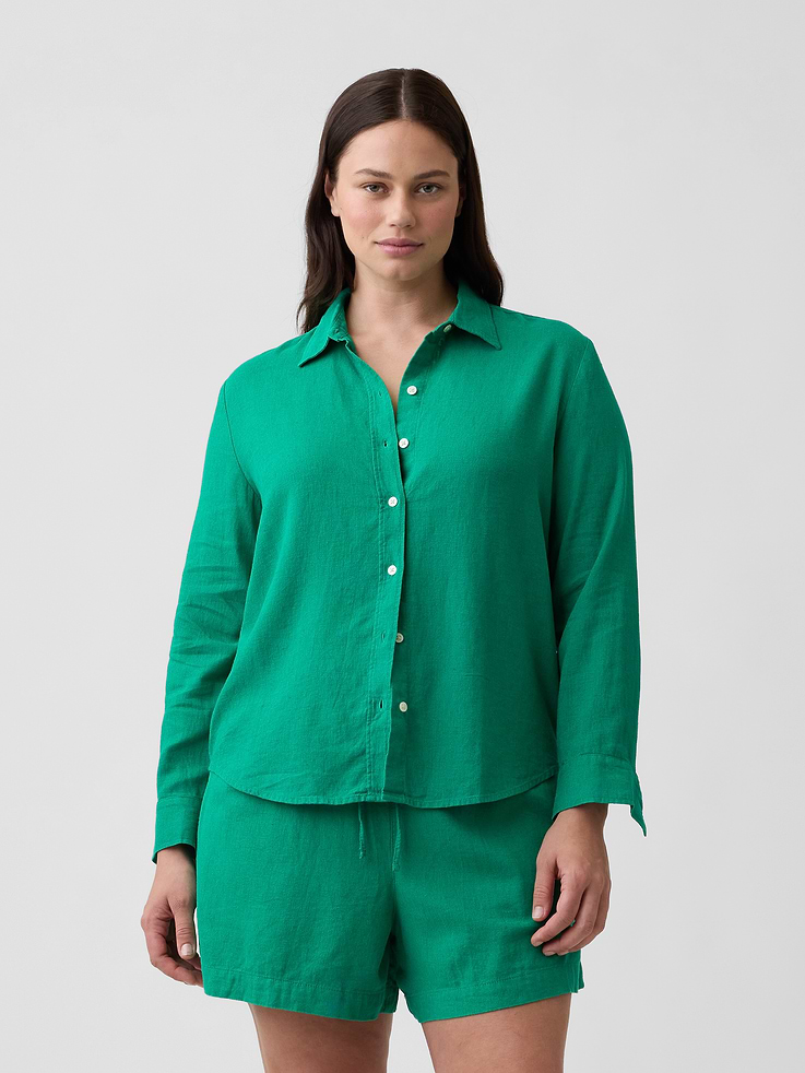 Image number 5 showing, 4" Pull-On Linen-Blend Shorts
