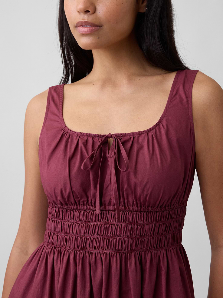 Image number 3 showing, Smocked Tie-Front Midi Dress