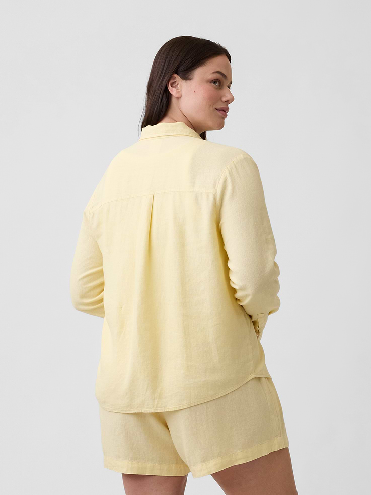 Image number 6 showing, 4" Pull-On Linen-Blend Shorts