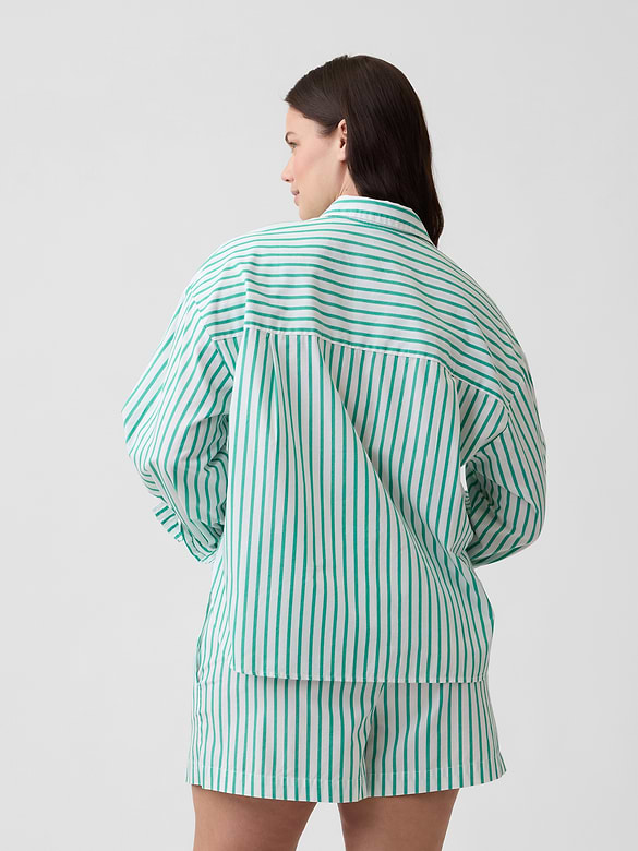 Relaxed Pull-On Poplin Shorts