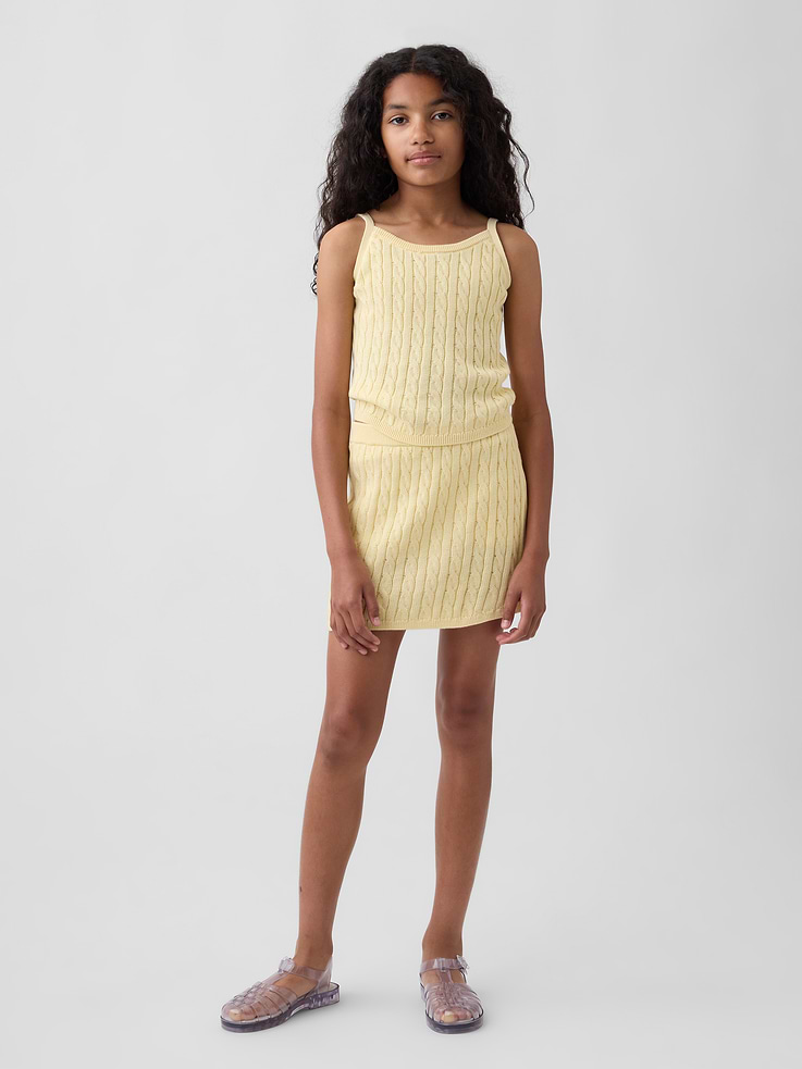 L'image numéro 1 présente Jupe-shirt en tricot torsadé pour Enfant