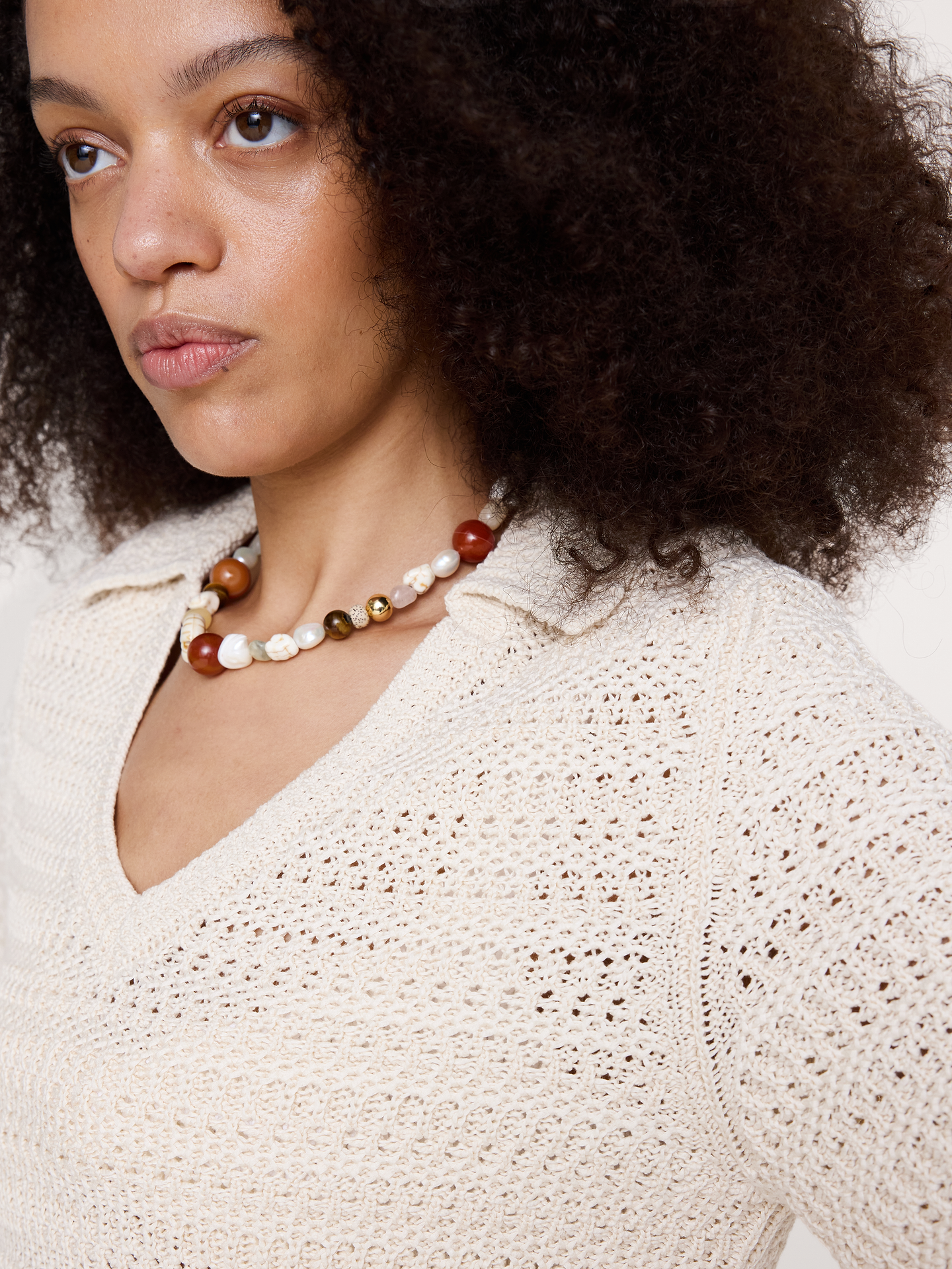 Image number 4 showing, Cotton Crochet Mini Sweater Dress