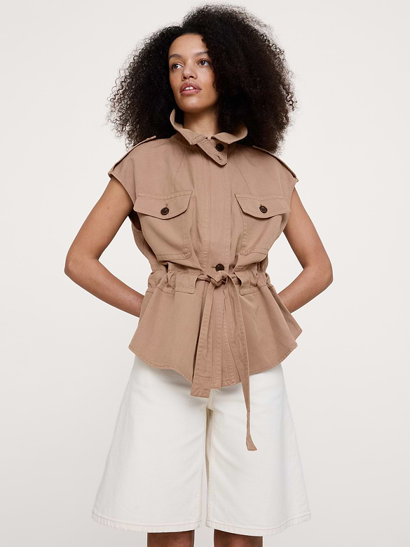 Veste utilitaire en TENCEL™, coton et lin