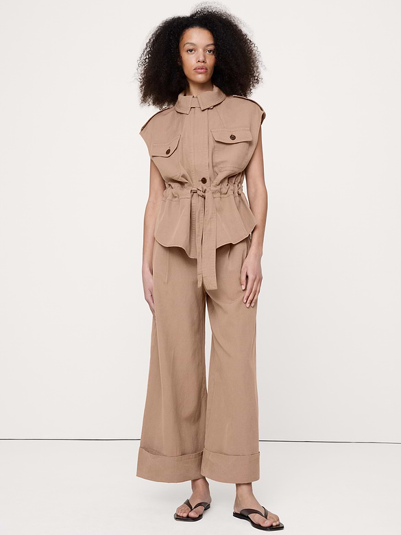 Veste utilitaire en TENCEL™, coton et lin