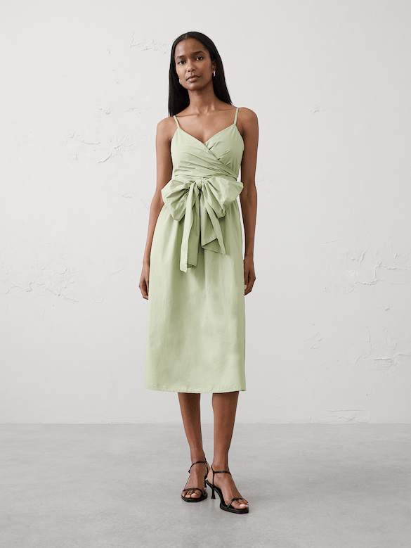 Strappy Wrapped Midi Dress