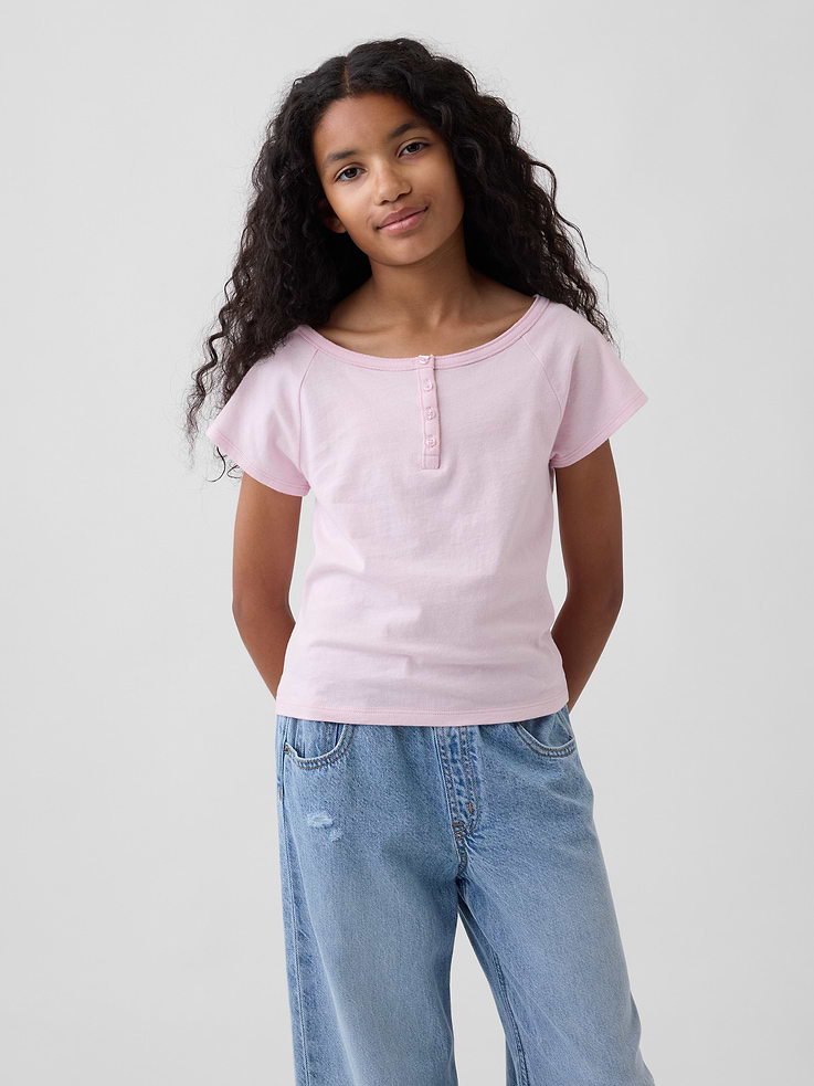 Image number 1 showing, Kids Raglan Henley T-Shirt