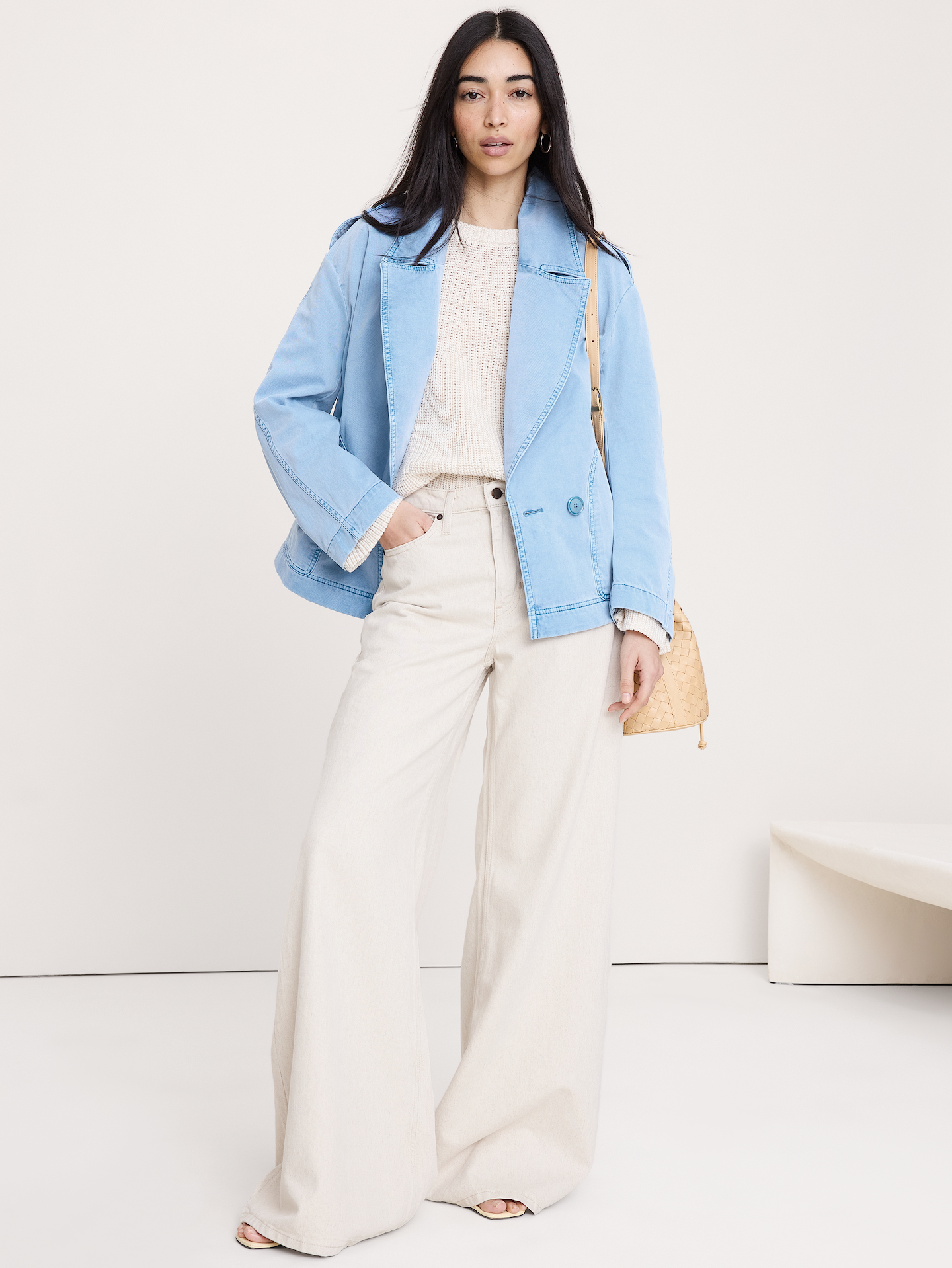 Image number 1 showing, Cotton Twill Peacoat
