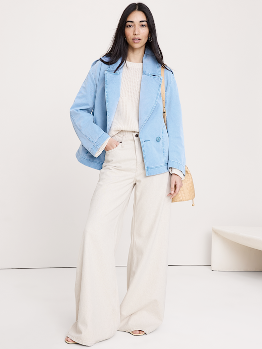 Cotton Twill Peacoat