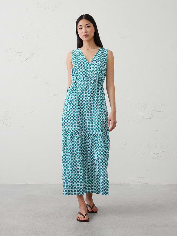 Voile Side-Tie Maxi Dress