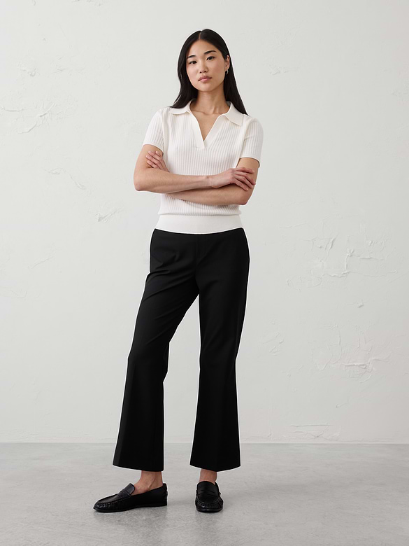 Hayden Sculpted Bootcut High-Rise Stretch Cropped Pant