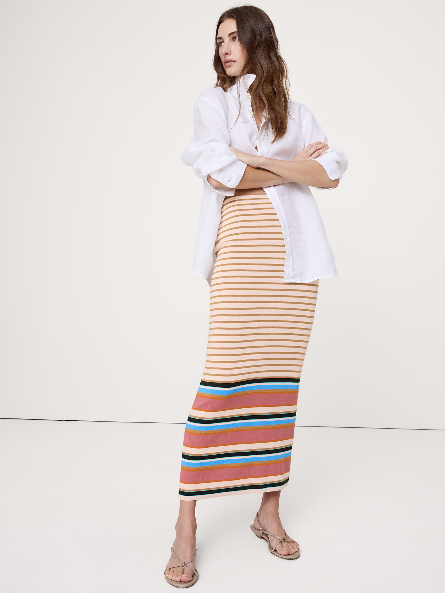 Image number 1 showing, Sculpted Knit Maxi Skirt