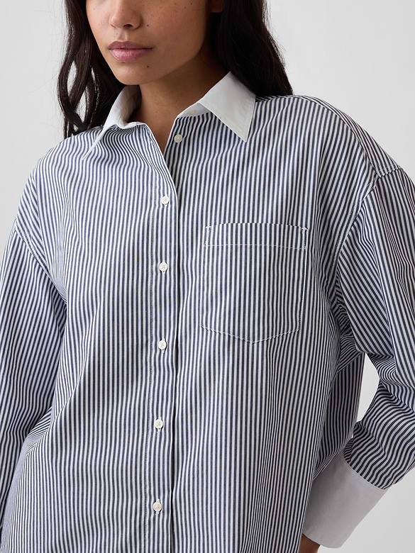 Oversized Shirt in Poplin