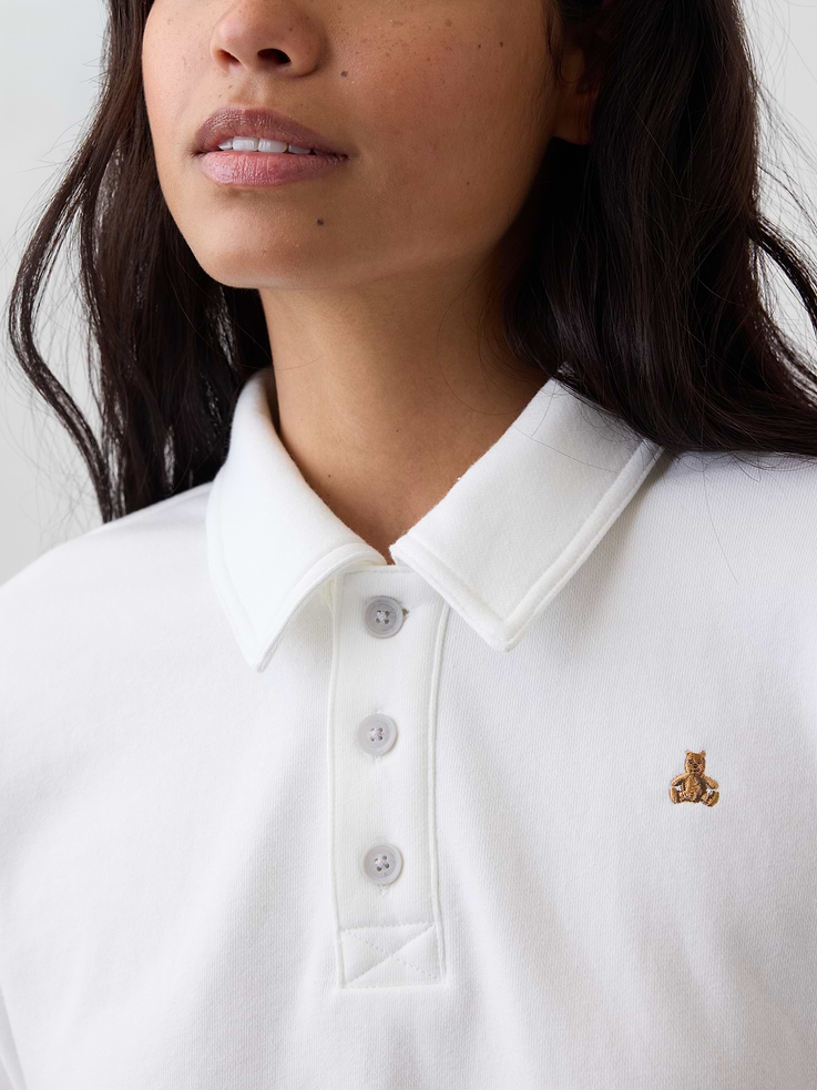 Image number 4 showing, Relaxed Cropped Polo Sweatshirt