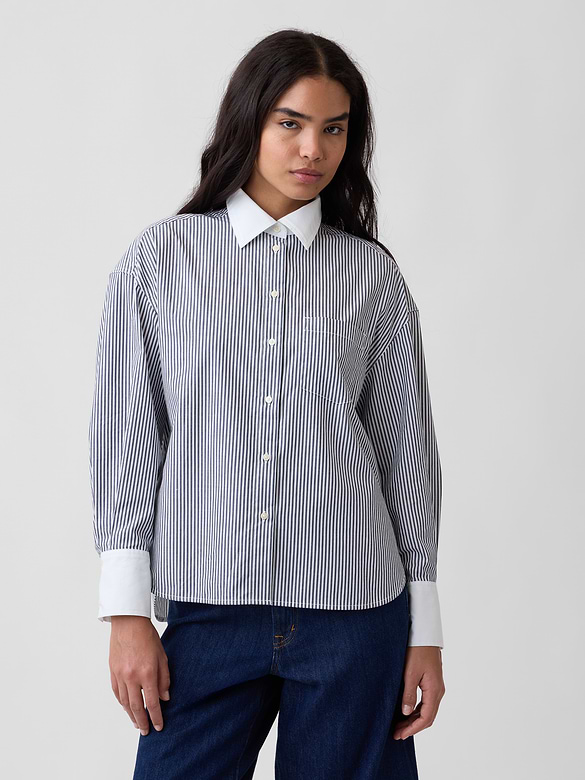 Oversized Shirt in Poplin