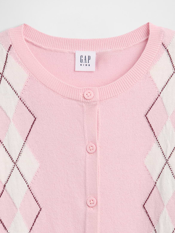 Kids Argyle Cardigan