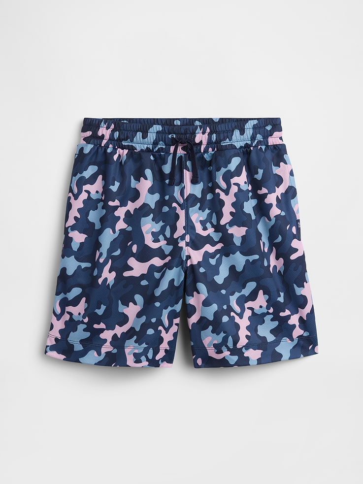 Image number 1 showing, Kids 100% Recycled Pull-On Mesh Shorts