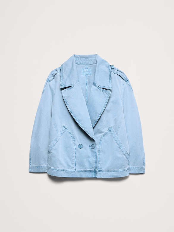 Cotton Twill Peacoat