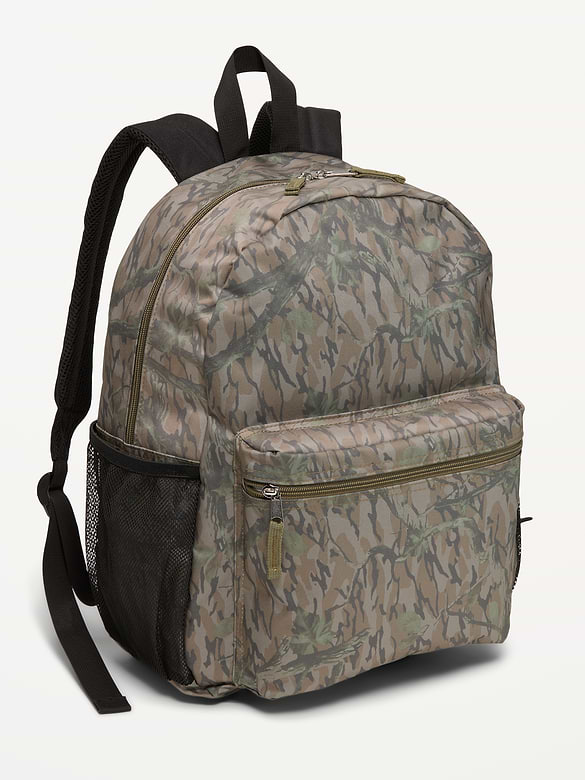 Sac à dos en toile à motif camouflage pour garçon