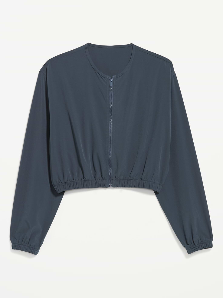 Image number 5 showing, Zip-Front Cropped Tennis Jacket