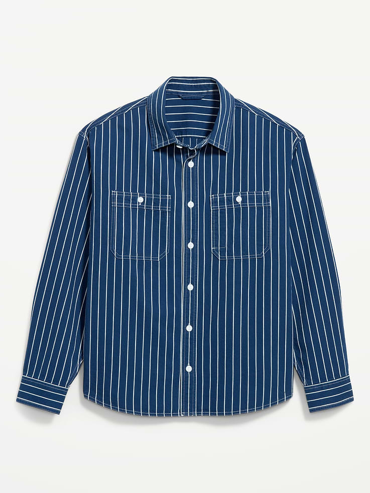 Image number 4 showing, Loose Fit Striped Workwear Shirt