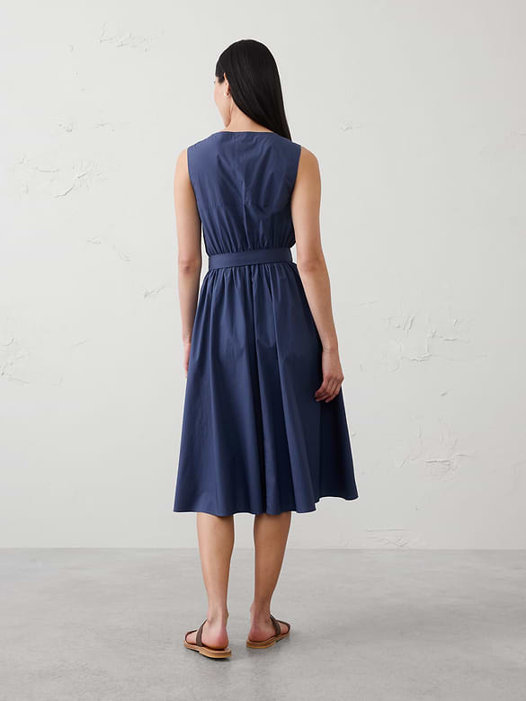 Poplin Knee-Length Dress