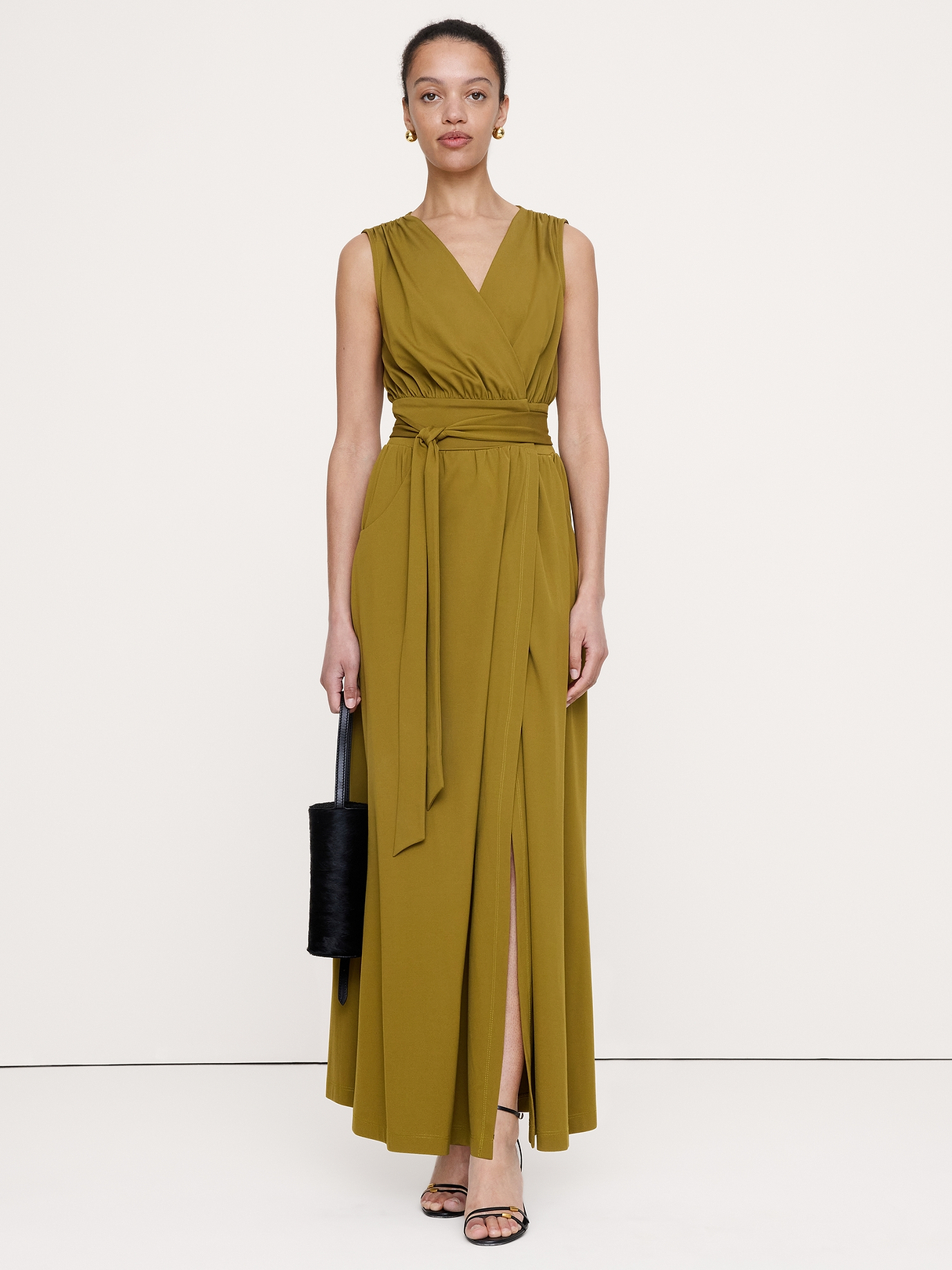 Knit Wrap Maxi Dress | Banana Republic
