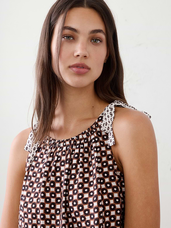 Silky Tie-Shoulder Tank
