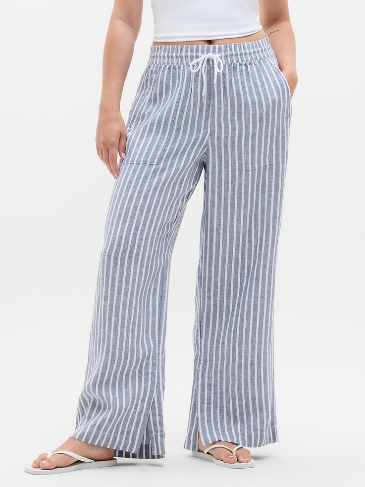 Image number 1 showing, Retreat Linen High Rise Wide Leg Pant