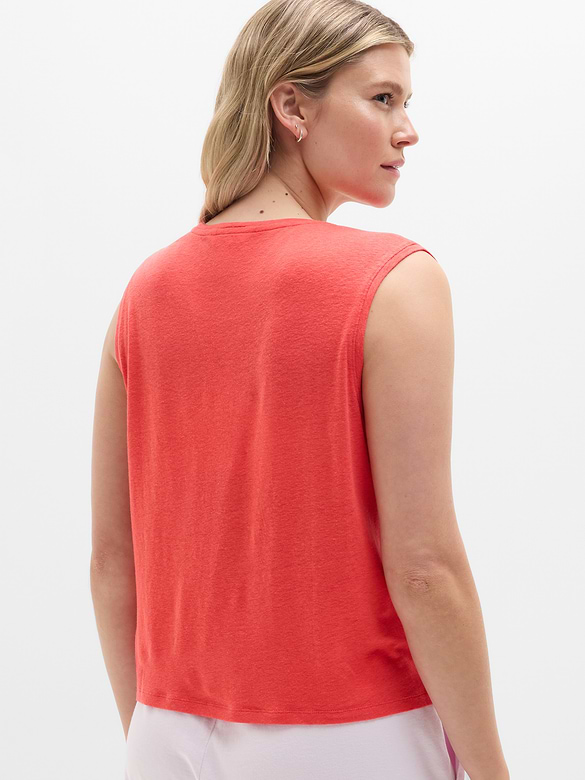 Getaway Linen Blend Muscle Tank