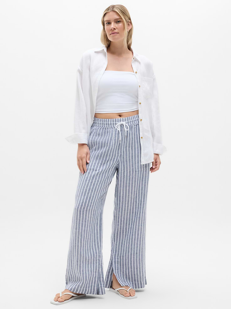 Image number 2 showing, Retreat Linen High Rise Wide Leg Pant