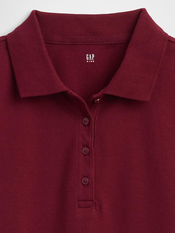 Kids Uniform Stretch Pique Polo Shirt