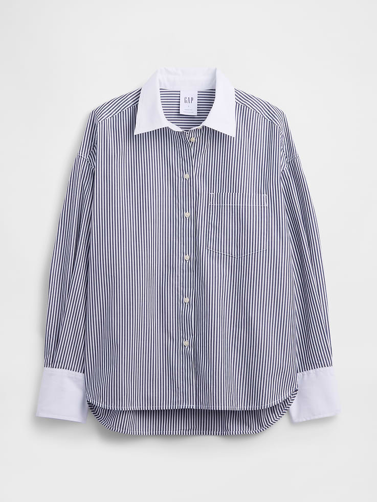 Image number 4 showing, Oversized Shirt in Poplin