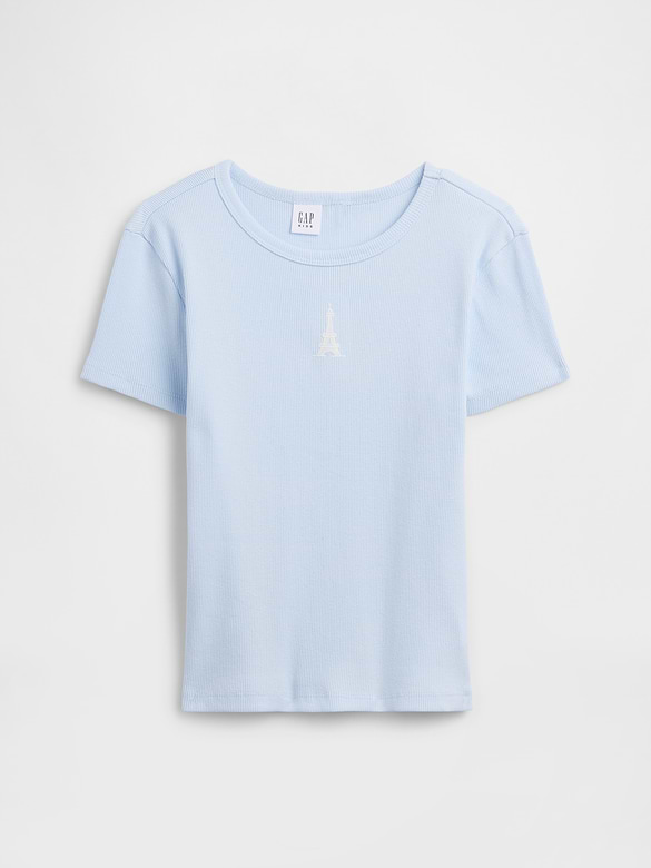 Kids Ribbed Crewneck T-Shirt