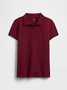 Image number 1 showing, Kids Uniform Stretch Pique Polo Shirt