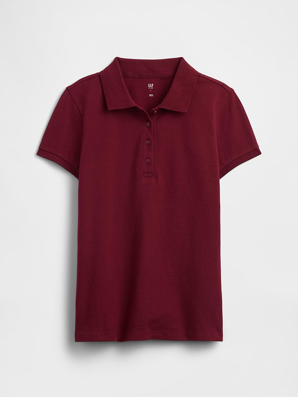 Kids Uniform Stretch Pique Polo Shirt