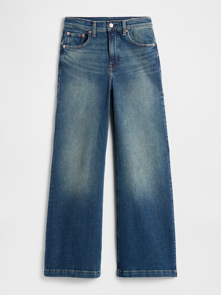 Image number 7 showing, High Rise Stride Wide-Leg Jeans