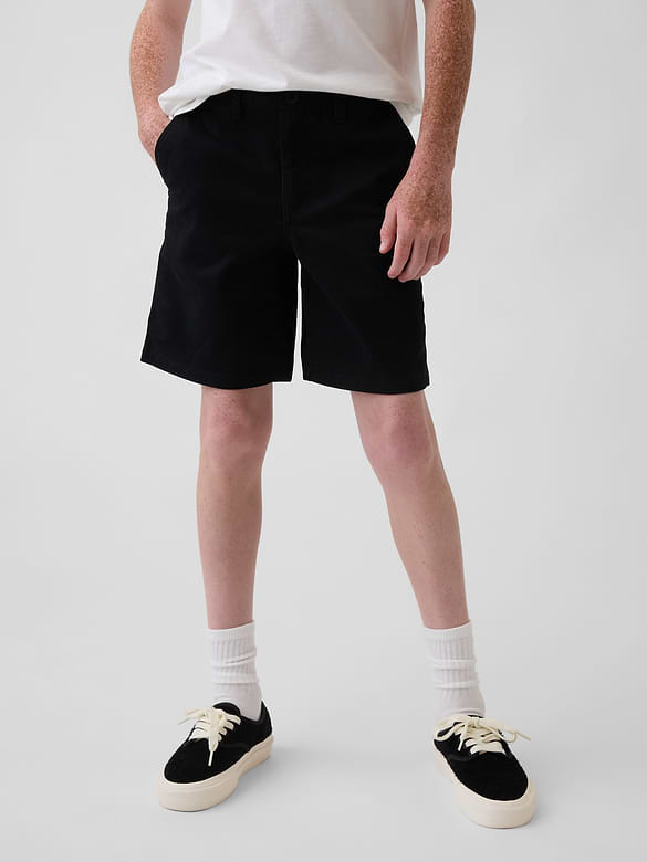 Kids Uniform Stretch Relaxed Khaki Shorts